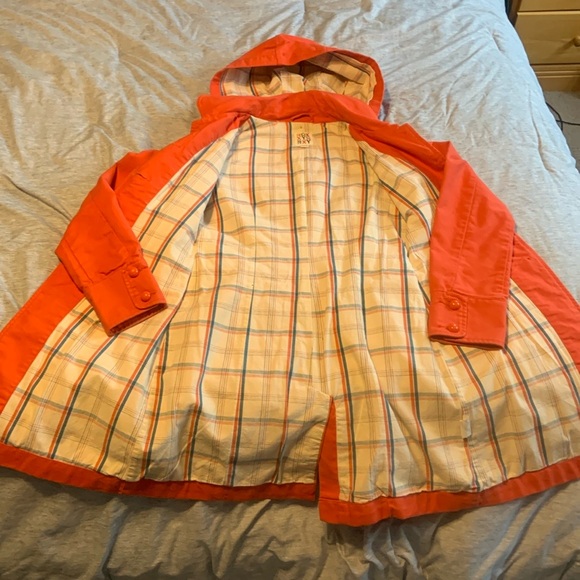 ROXY orange trench style coat. Size small. - Picture 2 of 7
